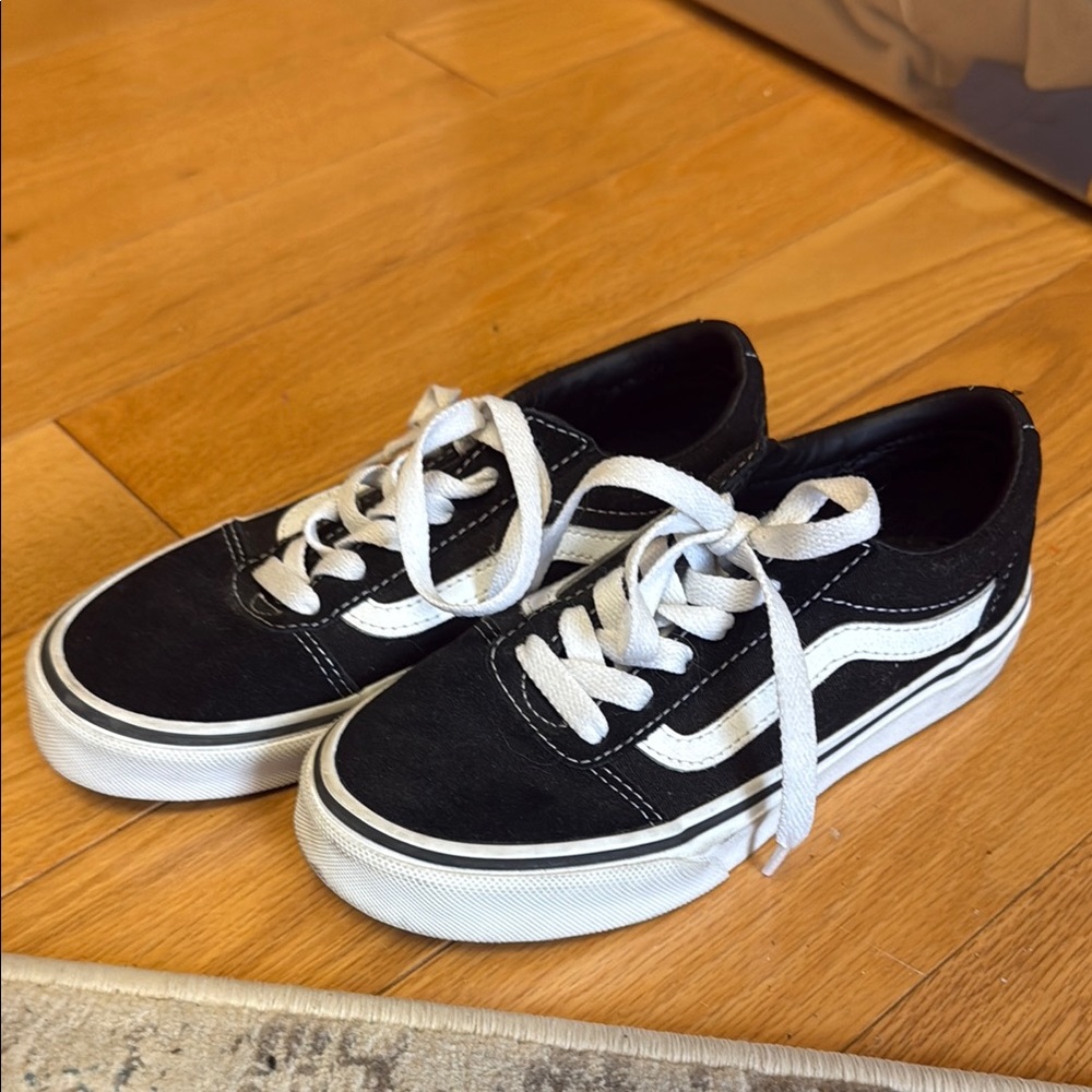 Vans Kids Black and White Sneakers